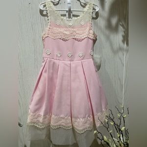 Bonnie Jean Baby Pink Dress Size 7 New Without Tag
